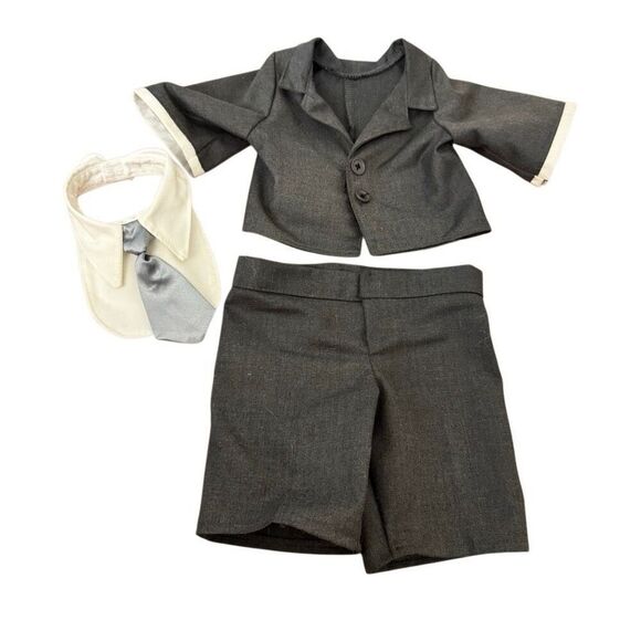 Vermont Teddy Bear Company Jointed Gray 16" with Blue Signature Eyes Gray Suit - Picture 13 of 16